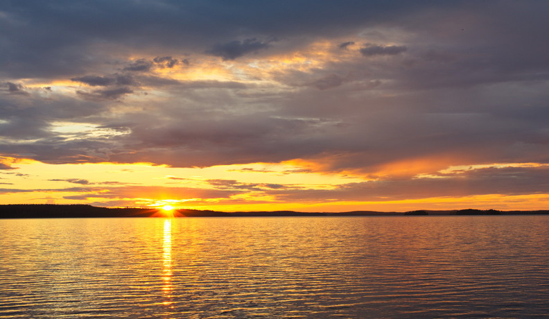 Coucher de soleil lac Paijanne